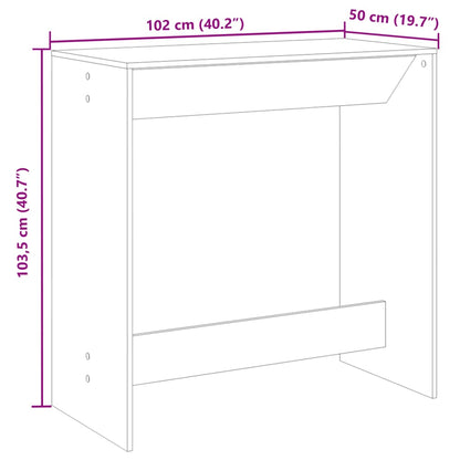 Bar Table Artisan Oak 102x50x103,5 cm Engineered Wood