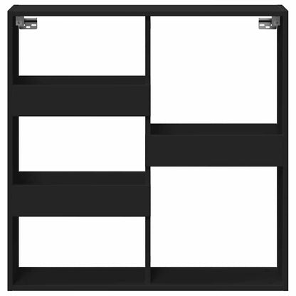 Wall Cabinet Black 80x15x80 cm Engineered Wood