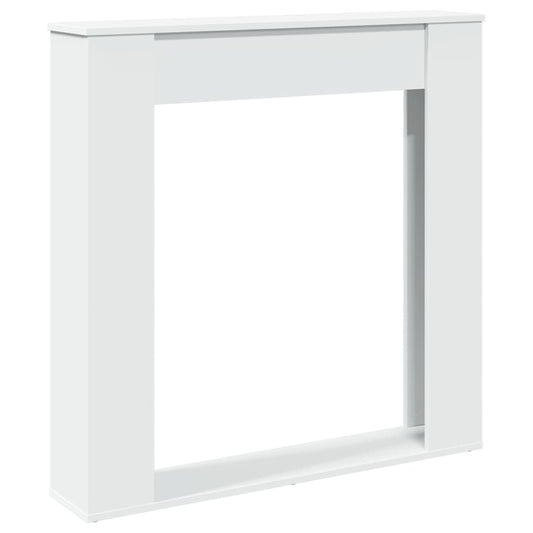 Fireplace Surround White 100x20x100 cm Engineered Wood