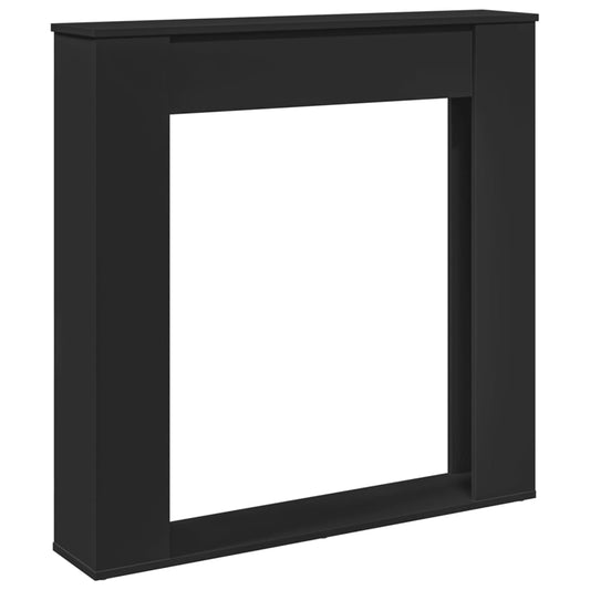 Fireplace Surround Black 100x20x100 cm Engineered Wood