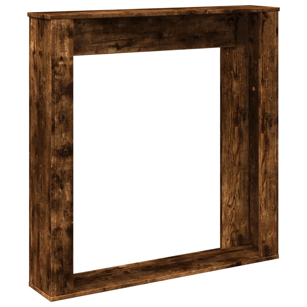 Fireplace Surround Smoked Oak 100x20x100 cm Engineered Wood