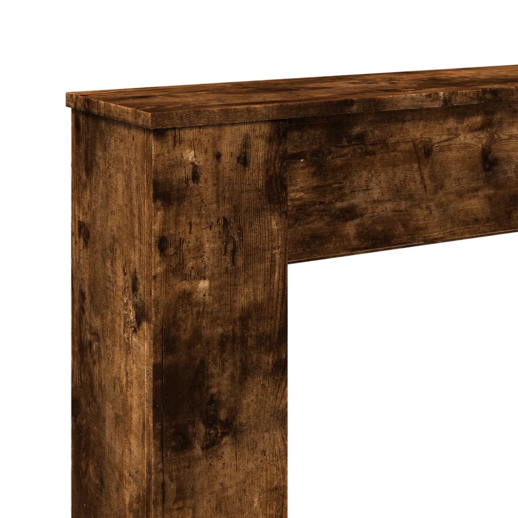 Fireplace Surround Smoked Oak 100x20x100 cm Engineered Wood