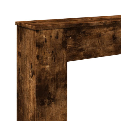 Fireplace Surround Smoked Oak 100x20x100 cm Engineered Wood
