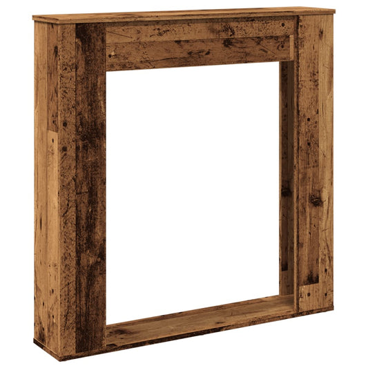Fireplace Surround Old Wood 100x20x100 cm Engineered Wood