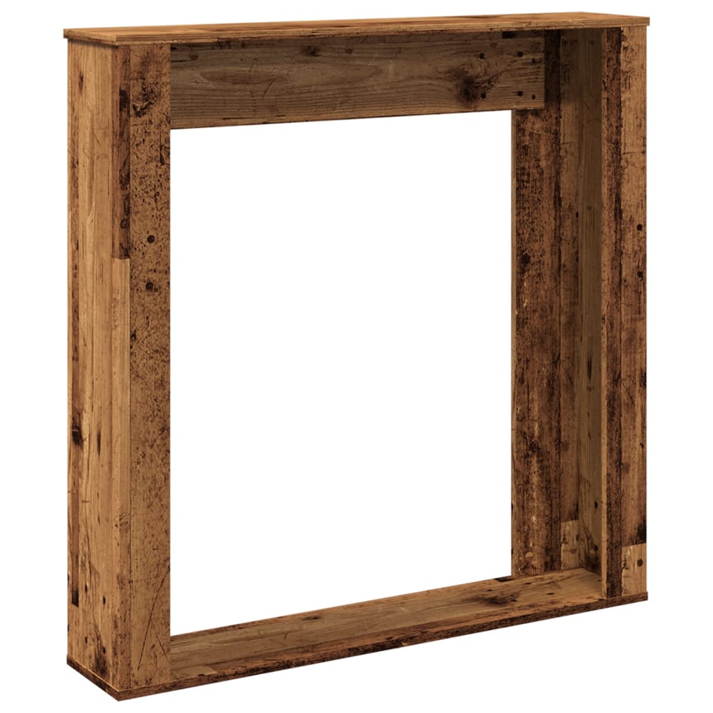 Fireplace Surround Old Wood 100x20x100 cm Engineered Wood