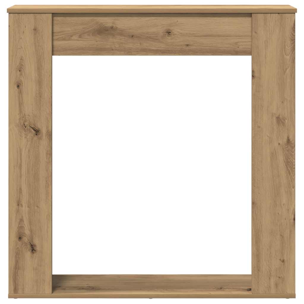 Fireplace Surround Artisan Oak 100x20x100 cm Engineered Wood