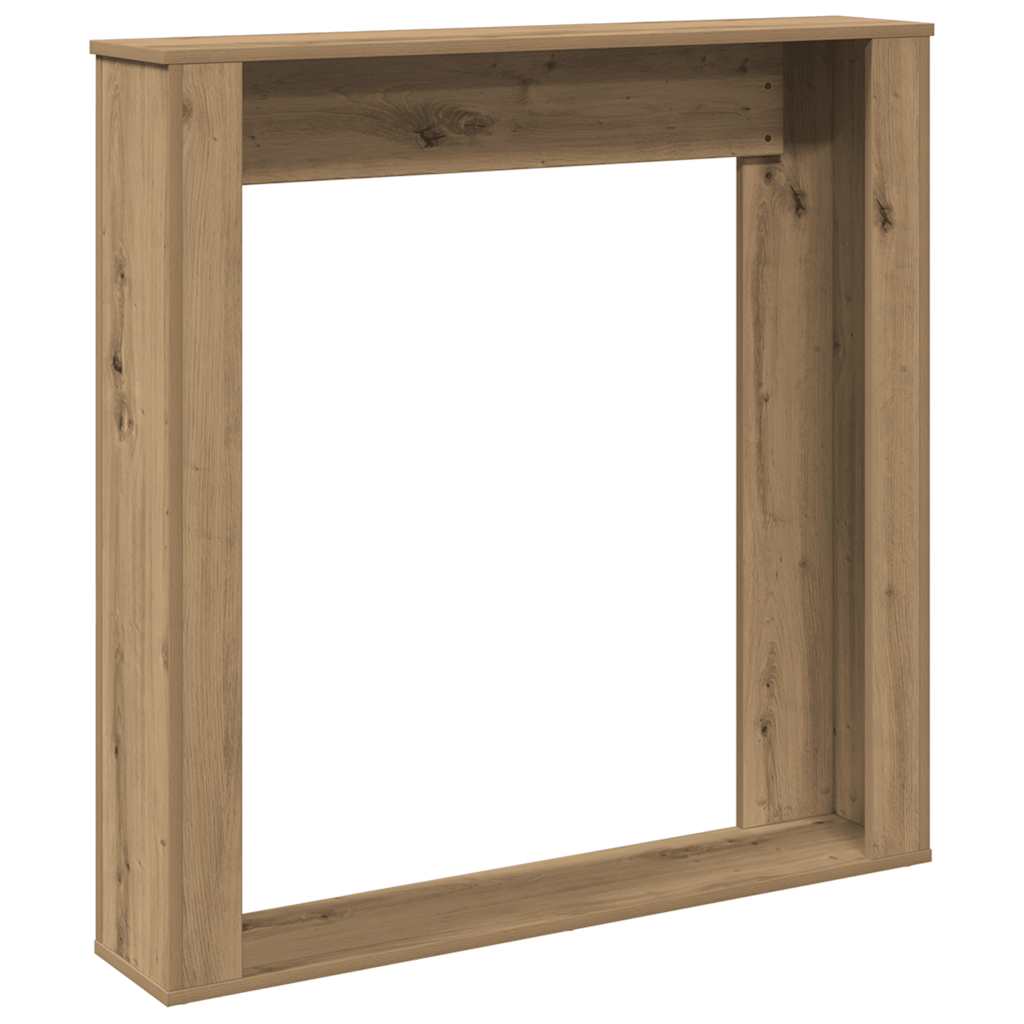 Fireplace Surround Artisan Oak 100x20x100 cm Engineered Wood