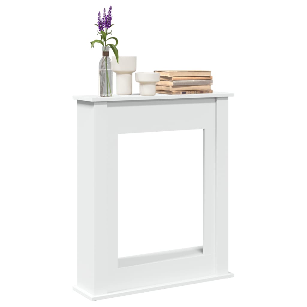 Fireplace Surround White 75x20x87.5 cm Engineered Wood
