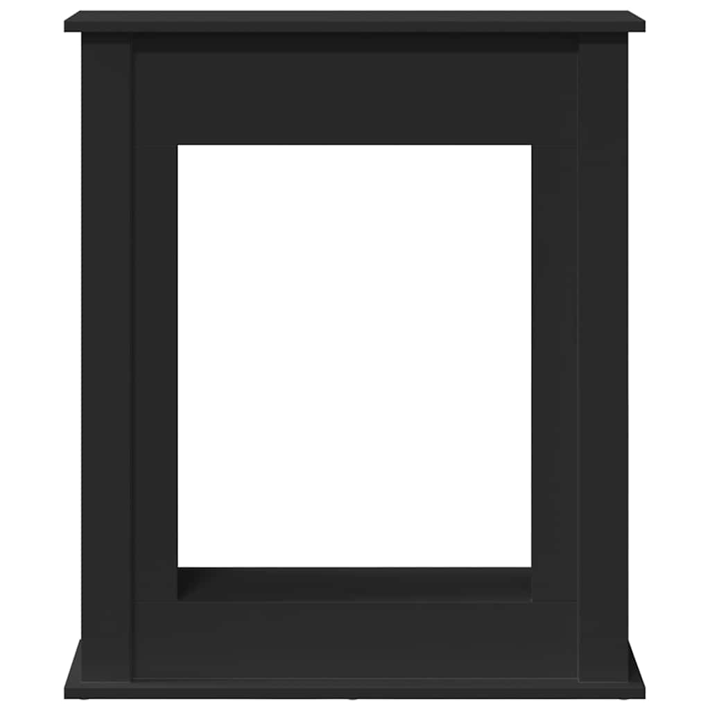 Fireplace Surround Black 75x20x87.5 cm Engineered Wood
