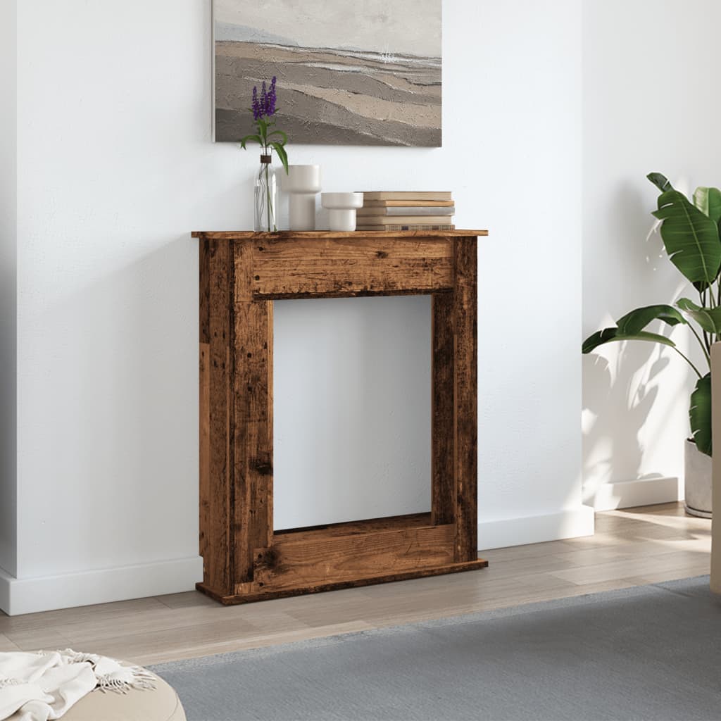 Fireplace Surround Old Wood 75x20x87.5 cm Engineered Wood