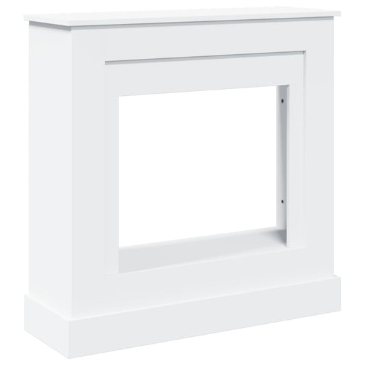 Fireplace Surround White 90x30x90 cm Engineered Wood