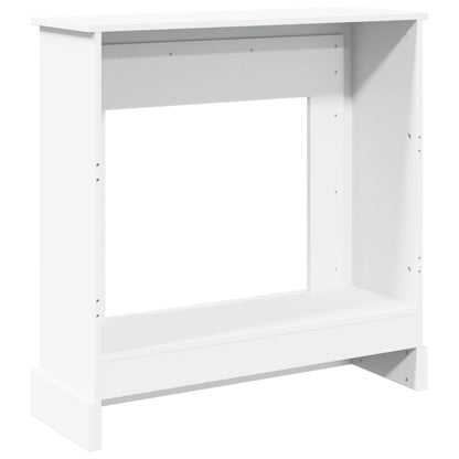Fireplace Surround White 90x30x90 cm Engineered Wood