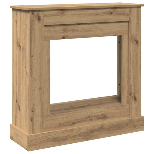 Fireplace Surround Artisan Oak 90x30x90 cm Engineered Wood