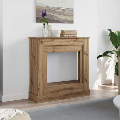Fireplace Surround Artisan Oak 90x30x90 cm Engineered Wood