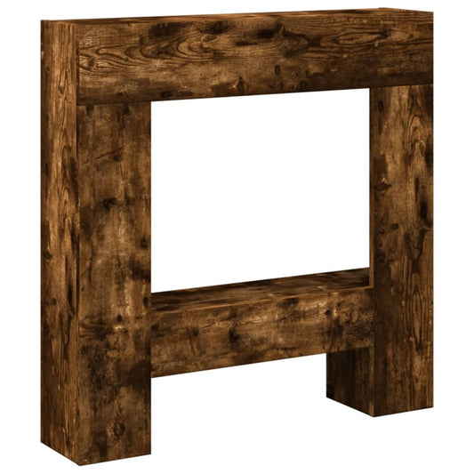 Fireplace Surround Smoked Oak 81x18x82 cm Engineered Wood