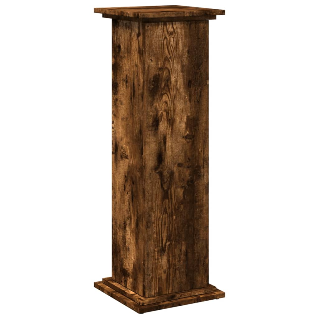 Display Stand with Storage Smoked Oak 31x30x90 cm Engineered Wood