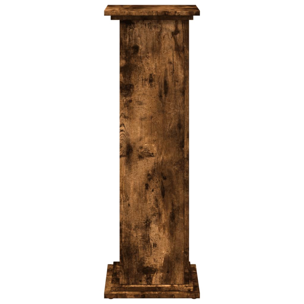 Display Stand with Storage Smoked Oak 31x30x90 cm Engineered Wood