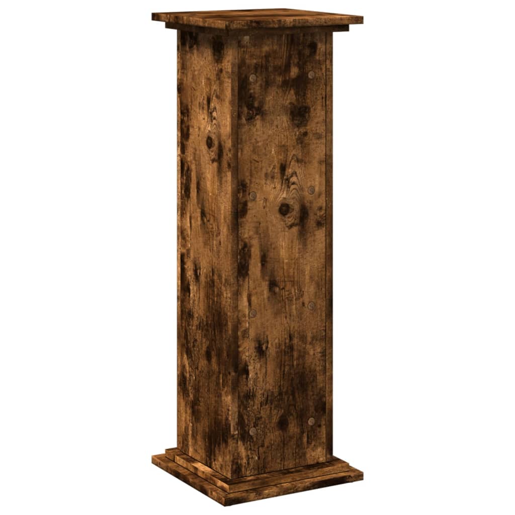 Display Stand with Storage Smoked Oak 31x30x90 cm Engineered Wood