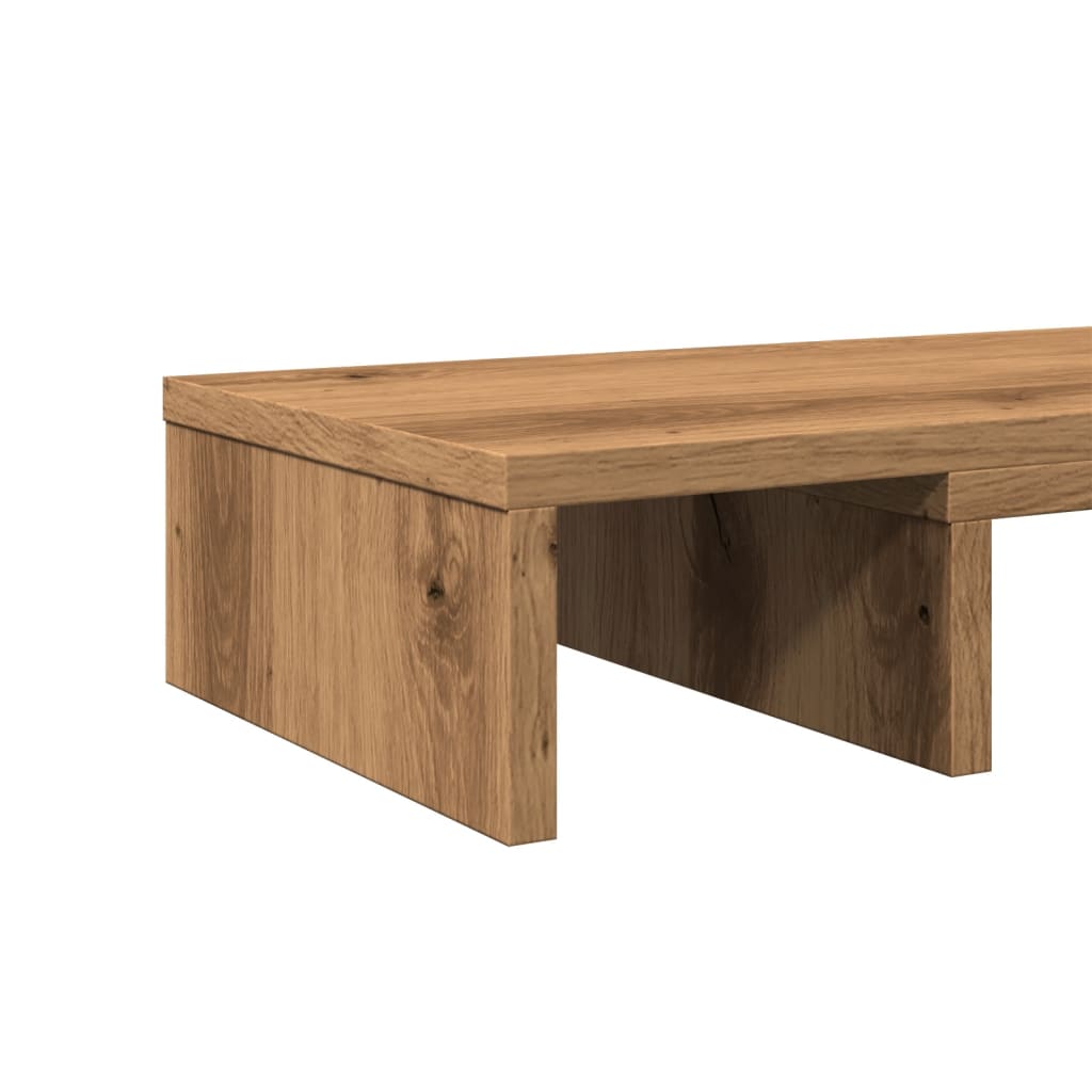 Monitor Stand Adjustable Artisan Oak 60x24x10.5 cm Engineered Wood