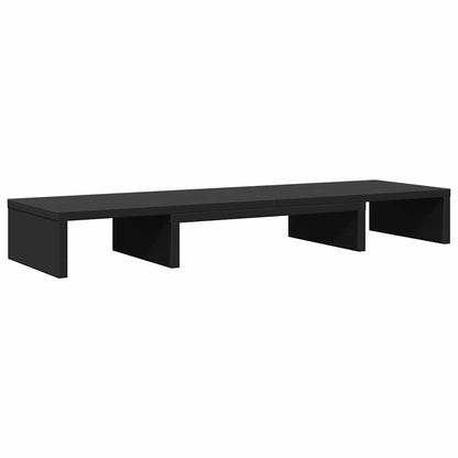 Monitor Stand Riser Adjustable Black 80x24x10.5 cm Engineered Wood