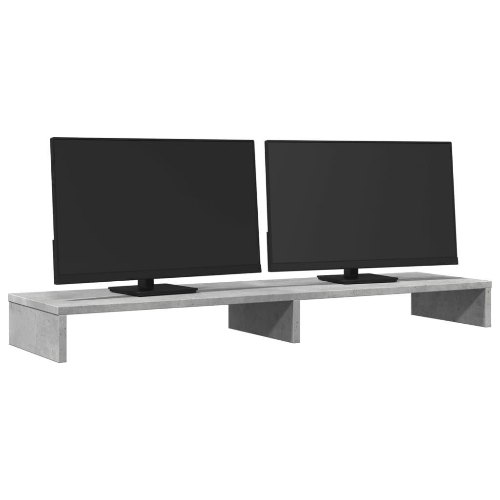 Monitor Stand Concrete Grey 100x27x10 cm Engineered Wood