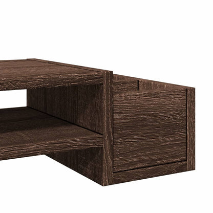 Monitor Stand with Storage Brown Oak 70x27x15 cm Engineered Wood
