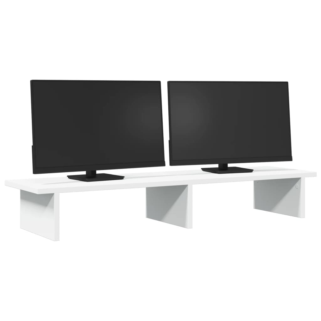 Monitor Stand White 100x27x15 cm Engineered Wood