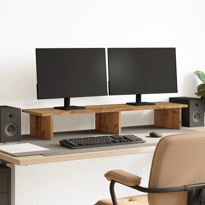 Monitor Stand Old Wood 100x27x15 cm Engineered Wood