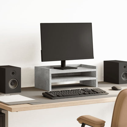 Monitor Stand Concrete Grey 42x24x16 cm Engineered Wood