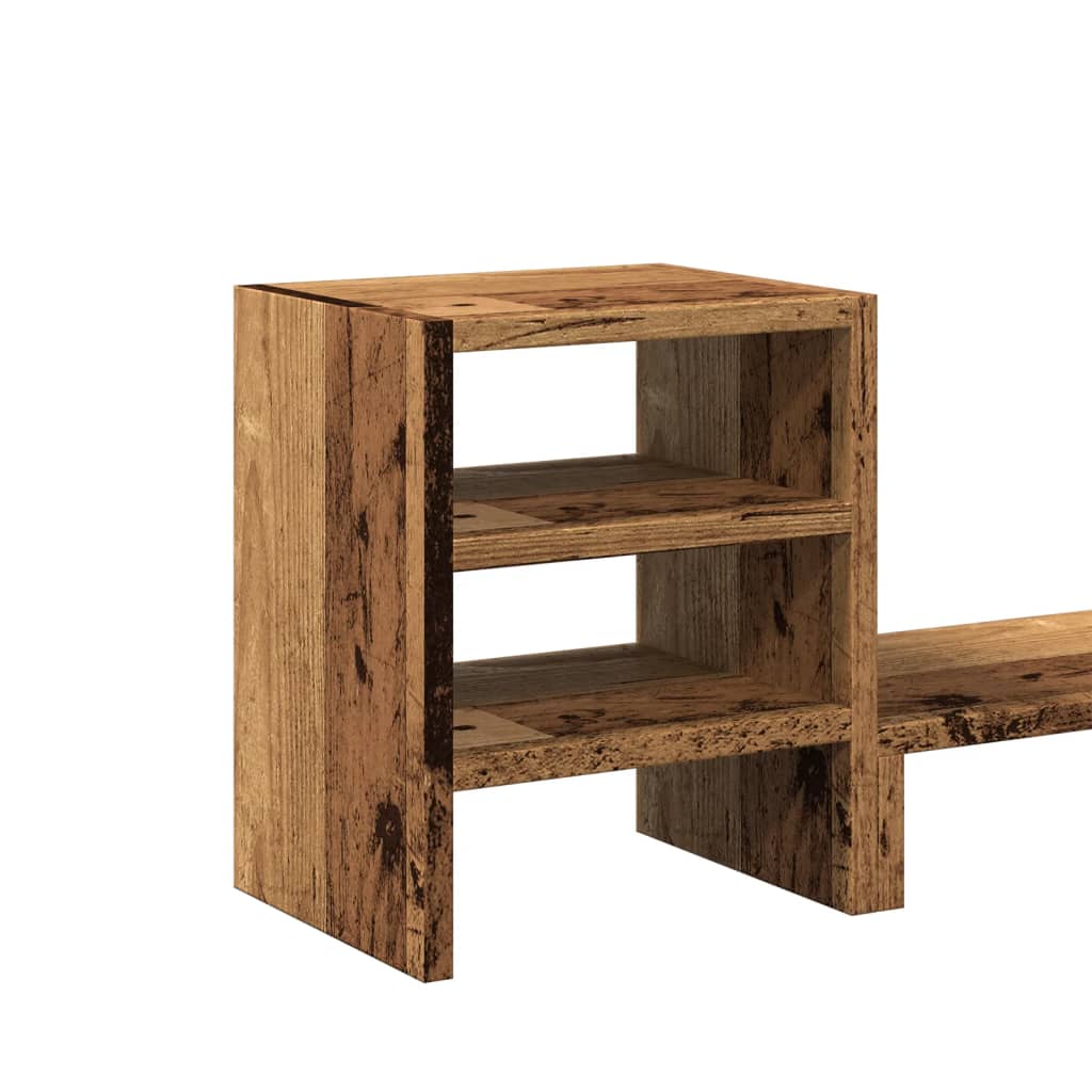 Monitor Stand with Desk Organiser Old Wood Engineered Wood