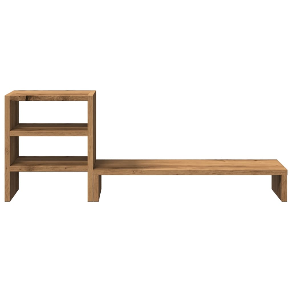 Monitor Stand with Desk Organiser Artisian Oak Engineered Wood