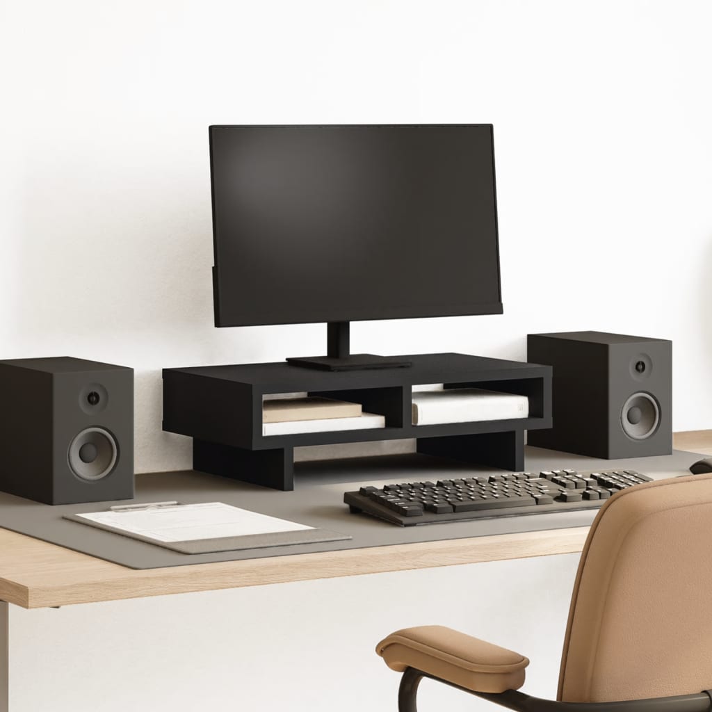 Monitor Stand Black 50x27x15 cm Engineered Wood