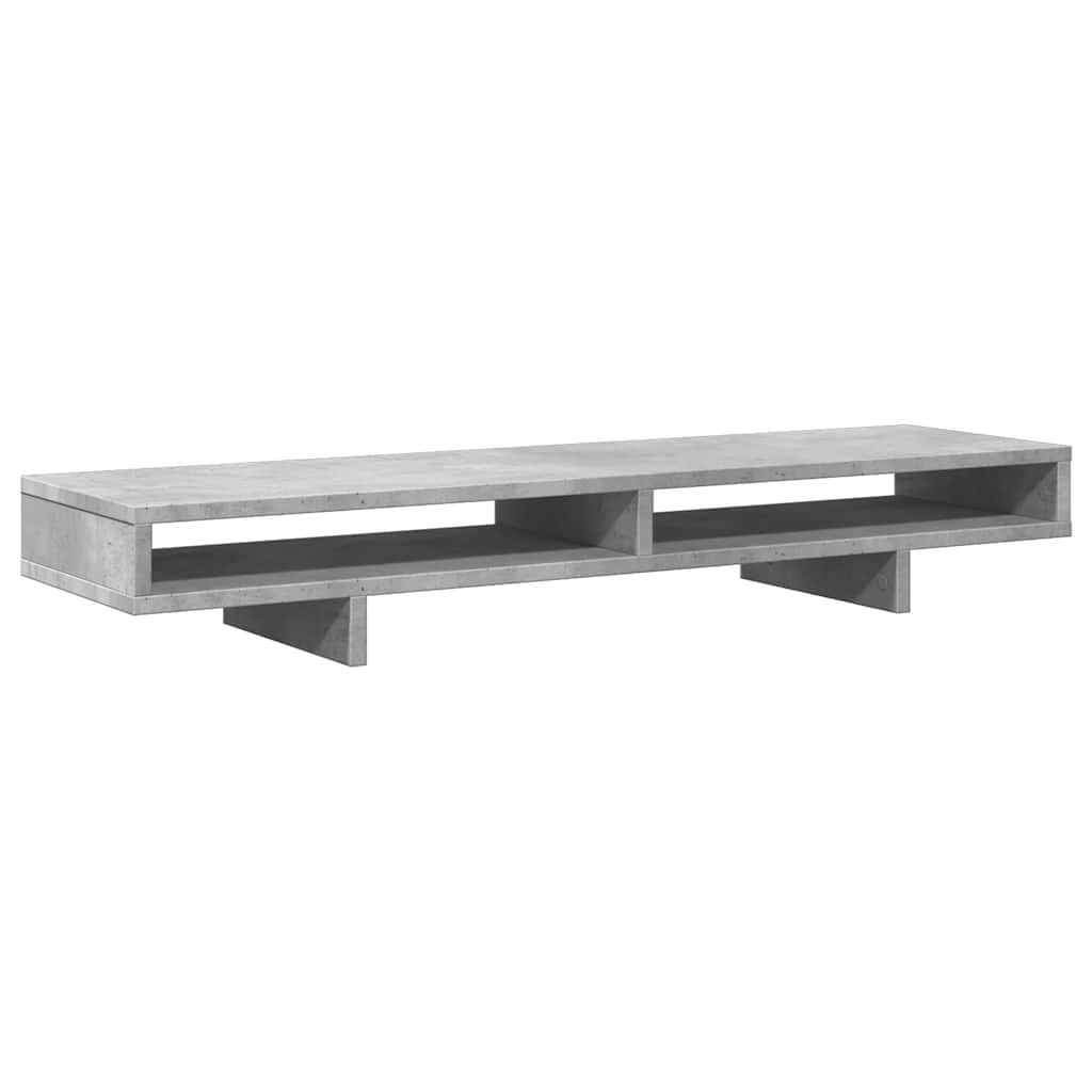Monitor Stand Concrete Grey 100x27x15 cm Engineered Wood