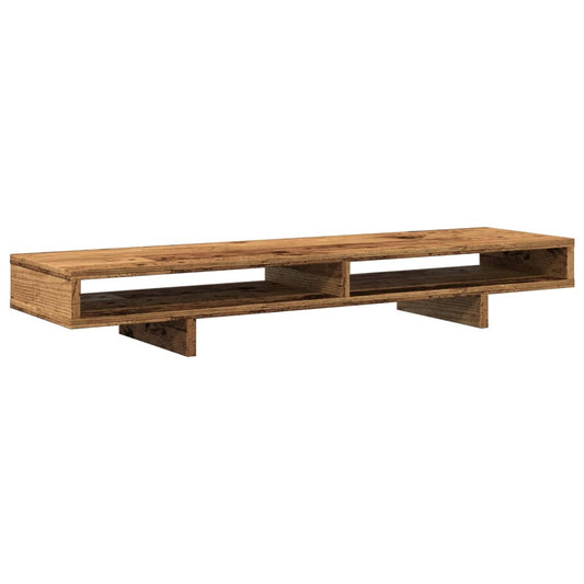 Monitor Stand Old Wood 100x27x15 cm Engineered Wood