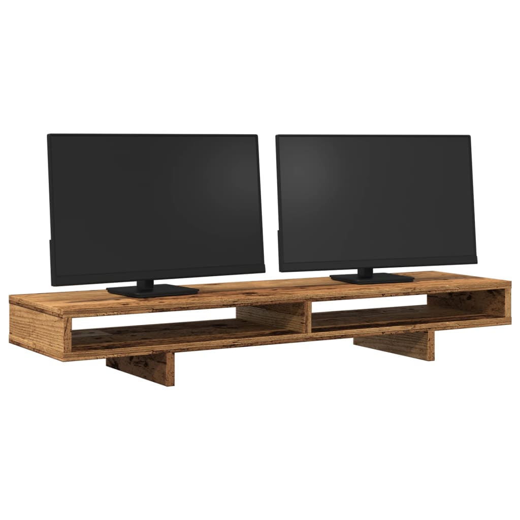 Monitor Stand Old Wood 100x27x15 cm Engineered Wood