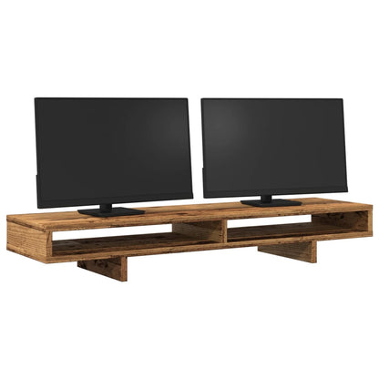 Monitor Stand Old Wood 100x27x15 cm Engineered Wood