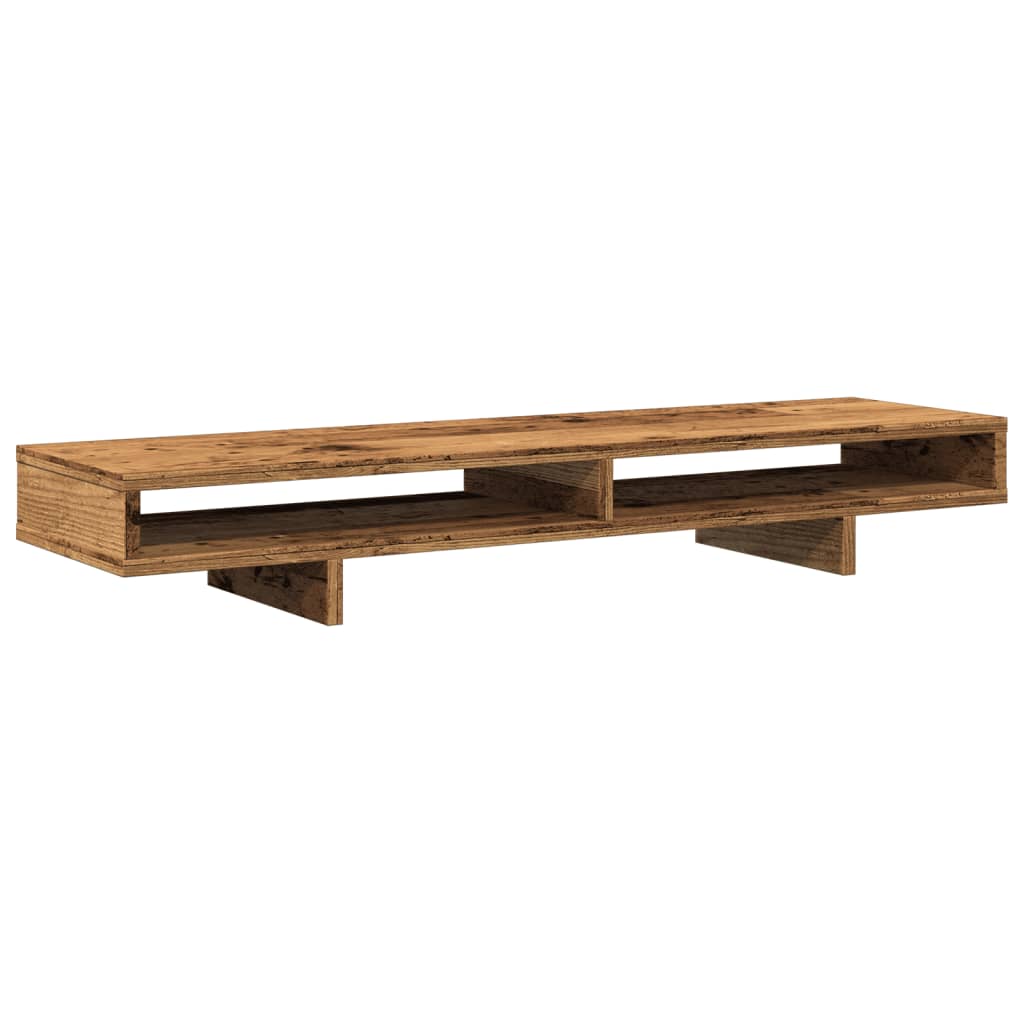 Monitor Stand Old Wood 100x27x15 cm Engineered Wood