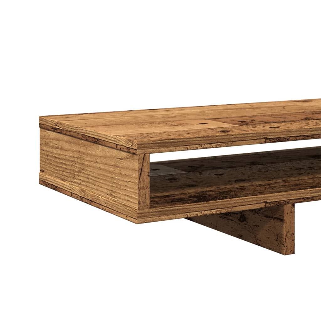 Monitor Stand Old Wood 100x27x15 cm Engineered Wood