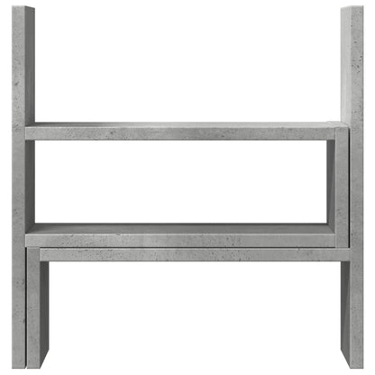 Desk Organiser Adjustable Concrete Grey 40x17x41 cm Engineered Wood