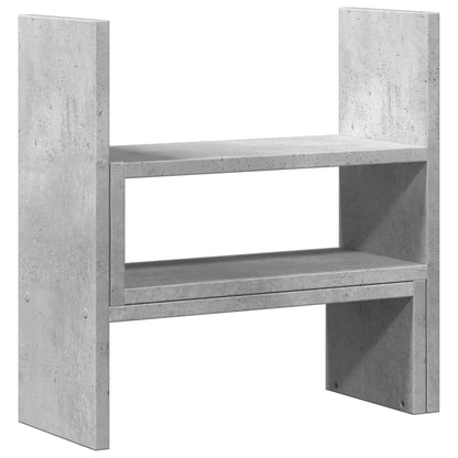 Desk Organiser Adjustable Concrete Grey 40x17x41 cm Engineered Wood