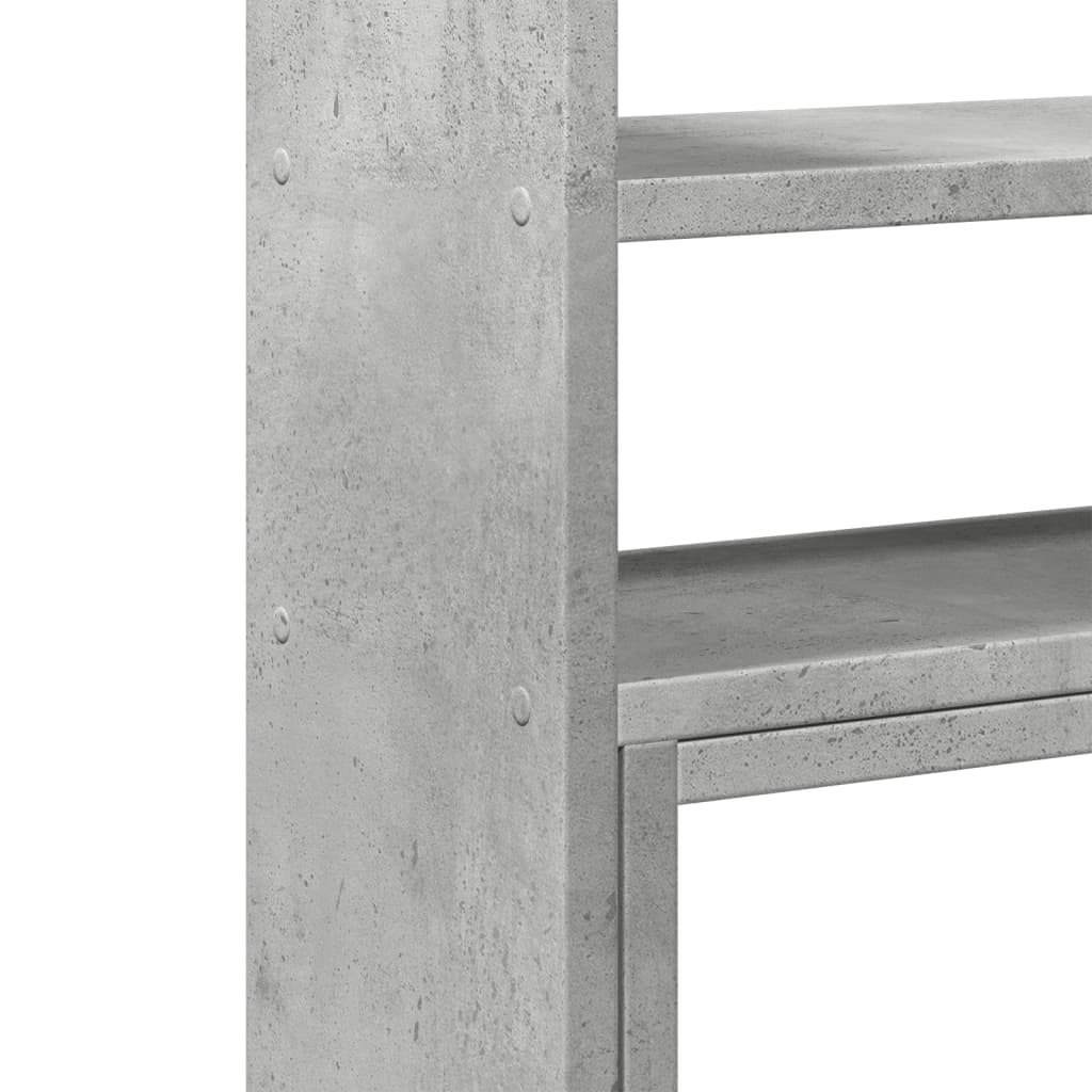 Desk Organiser Adjustable Concrete Grey 40x17x41 cm Engineered Wood