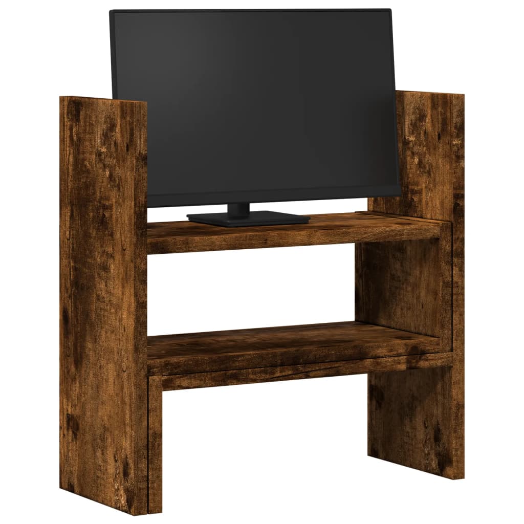 Desk Organiser Adjustable Smoked Oak 40x17x41 cm Engineered Wood