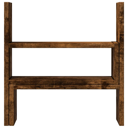 Desk Organiser Adjustable Smoked Oak 40x17x41 cm Engineered Wood
