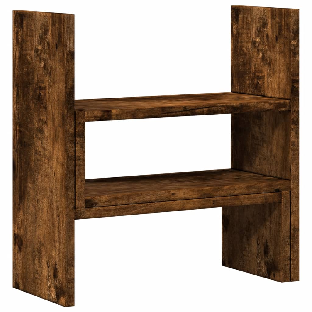 Desk Organiser Adjustable Smoked Oak 40x17x41 cm Engineered Wood