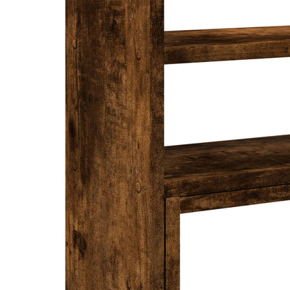 Desk Organiser Adjustable Smoked Oak 40x17x41 cm Engineered Wood