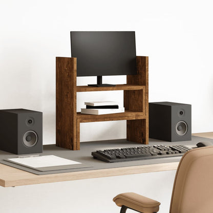 Desk Organiser Adjustable Smoked Oak 40x17x41 cm Engineered Wood