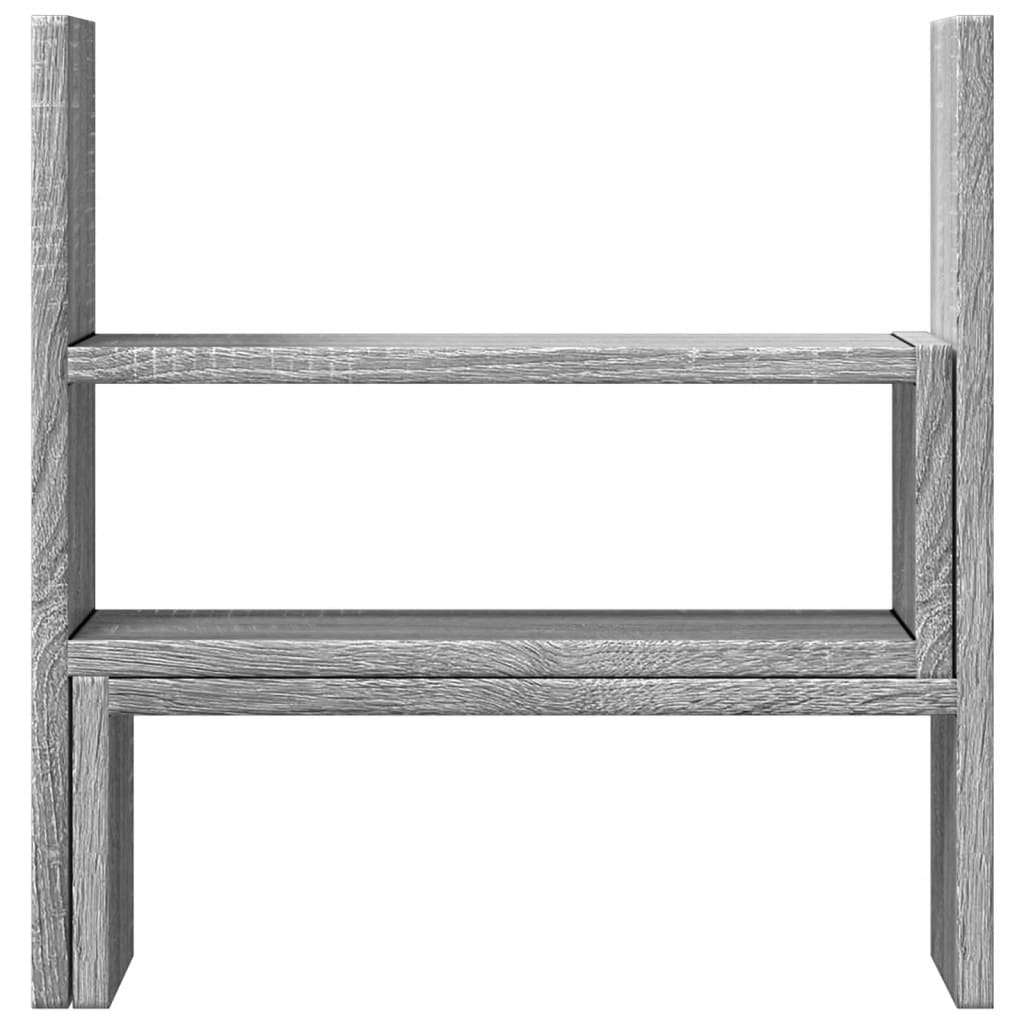 Desk Organiser Adjustable Grey Sonoma 40x17x41 cm Engineered Wood