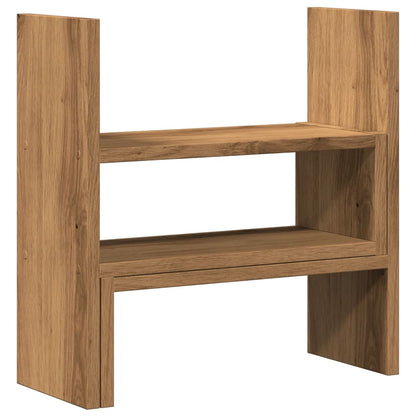 Desk Organiser Adjustable Artisian Oak 40x17x41 cm Engineered Wood