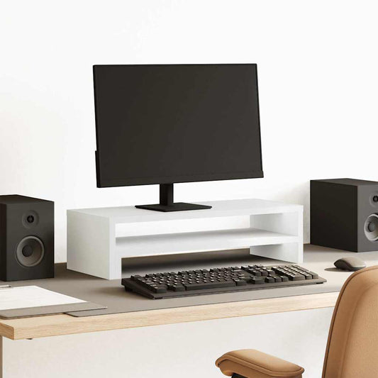 Monitor Stand White 54x22x15 cm Engineered Wood