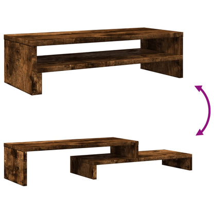 Monitor Stand Smoked Oak 54x22x15 cm Engineered Wood